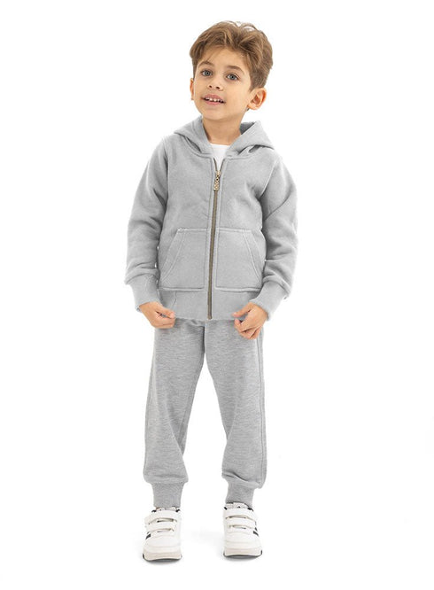 Grey kids SW - Zipper - Khotwh